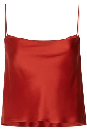 LAPOINTE Cropped satin tank top