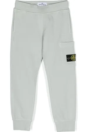 Stone Island Compass-badge cotton track pants