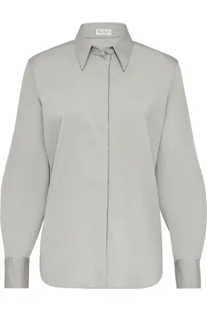 Brunello Cucinelli Spread-collar long-sleeve shirt