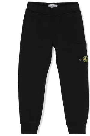 Stone Island Compass-badge cotton track pants