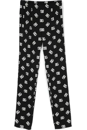 Dolce & Gabbana Logo-print silk-blend leggings