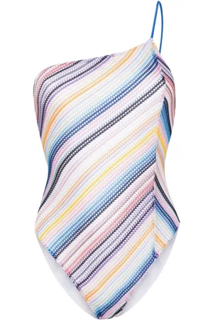 Missoni Striped open-knit swimsuit