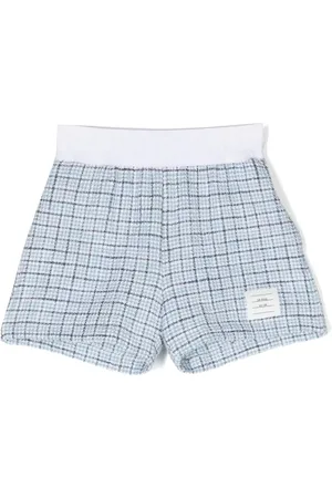 Thom Browne Logo-patch tweed shorts