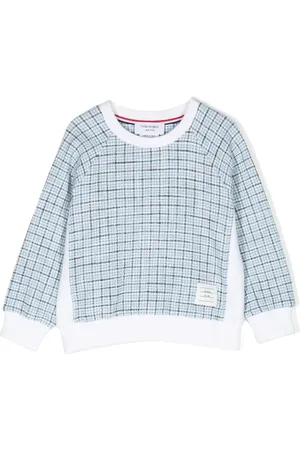 Thom Browne Plaid-pattern tweed sweatshirt