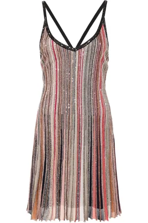 Missoni Sequin-embellished ribbed-knit minidress