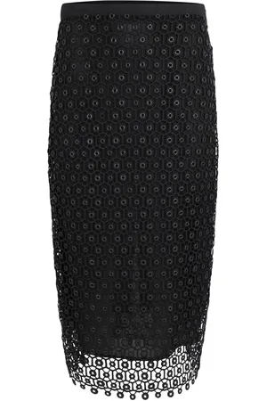 Simkhai Karolina open-knit midi skirt