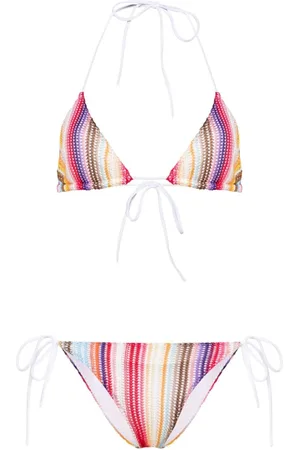 Missoni Striped open-knit bikini