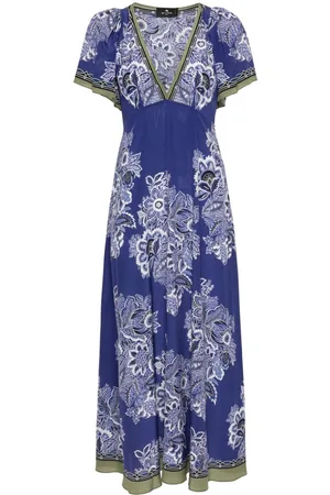 Etro Floral-print silk maxi dress