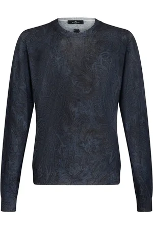 Etro Paisley-jacquard fine-knit jumper