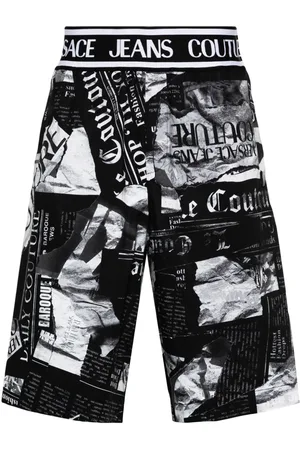 VERSACE Magazine-print shorts