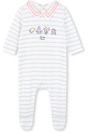 Kenzo Graphic-print striped babygrow