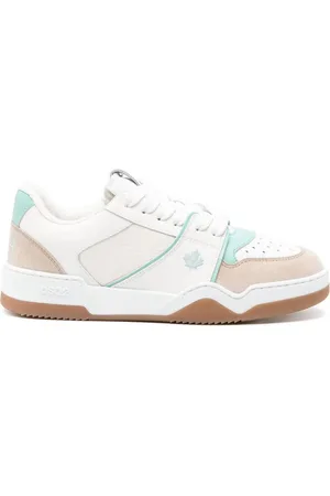 Dsquared2 Logo-embroidered leather sneakers