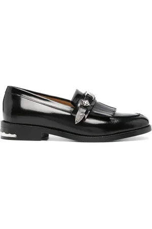 TOGA VIRILIS Stud-embellished leather loafers