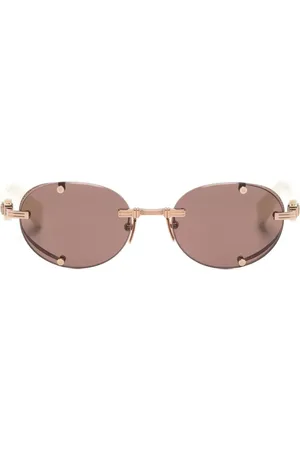 Balmain Oval-frame tinted sunglasses