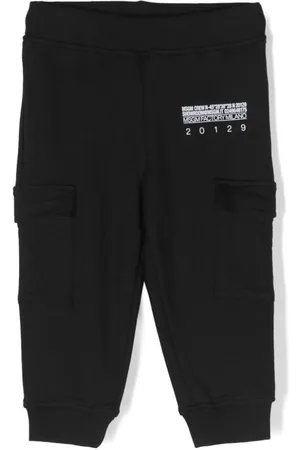 Msgm Logo-print cargo track pants