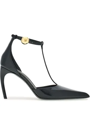 Salvatore Ferragamo T-strap 85mm patent leather pumps