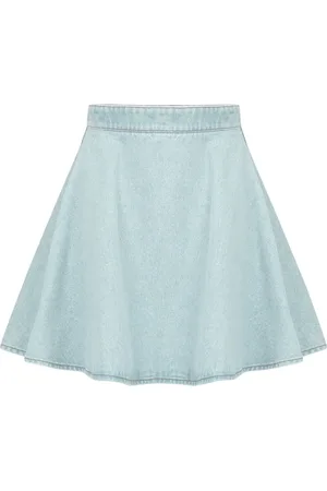 Nina Ricci Logo-print cotton denim skirt