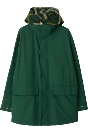Burberry Check-pattern concealed-fastening coat