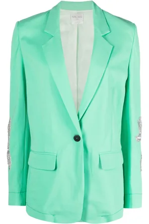 FORTE FORTE Floral-appliqué crepe blazer
