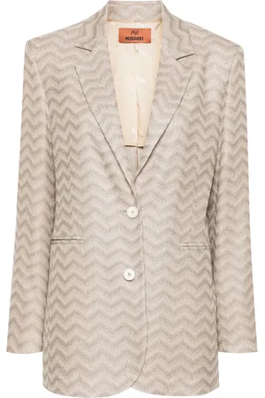 Missoni Chevron-knit single-breasted blazer