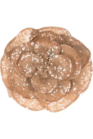 Cynthia Rowley Floral-appliqué sequinned bandeau top