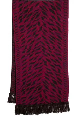 Saint Laurent 1980s jacquard-knit wool scarf