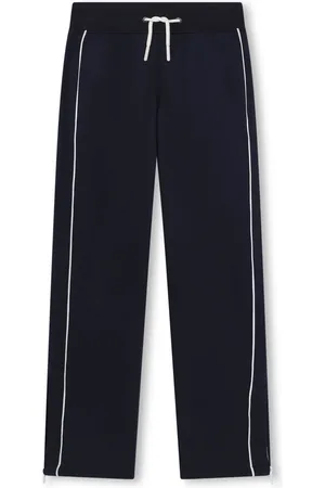 HUGO BOSS Piped-trim drawstring track pants