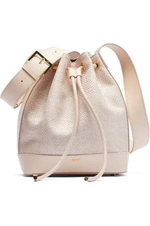 Nº21 Woven raffia bucket bag