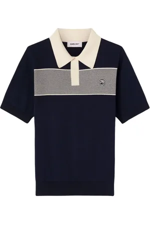 AMBUSH Emblem striped polo shirt