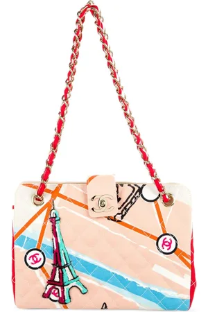 CHANEL 2006 Map of Paris-print CC turn-lock shoulder bag