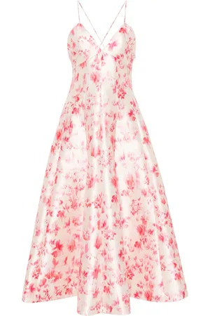 Serafini Floral-print flared midi dress
