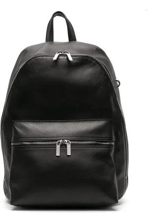 Rick Owens Grained leather laptop backpack