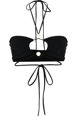 MAGDA BUTRYM Pearl-detailed bandeau bikini top