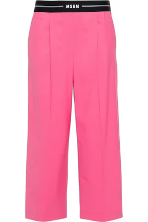 Msgm Cropped wide-leg trousers