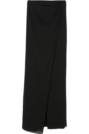 The Andamane Draped-detail high-waisted skirt