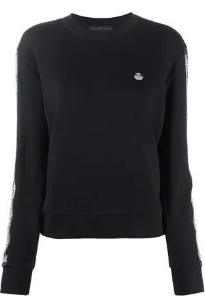 Philipp Plein Rhinestone-embellished stripe sweatshirt