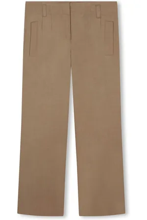 HUGO BOSS Logo-embroidered straight-leg trousers