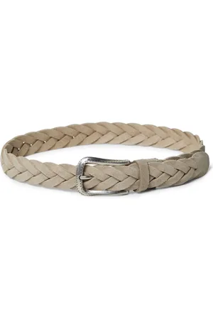 Brunello Cucinelli Braided-detail leather belt