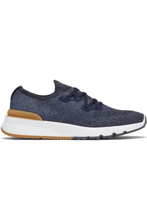 Brunello Cucinelli Mesh knitted lace up sneakers