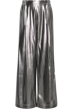 CARINE GILSON Wide-leg lurex pyjama trousers