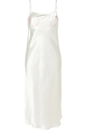 Puppets and Puppets Wine Ring crinkled-satin dress