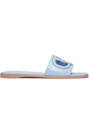 VALENTINO GARAVANI VLogo cut-out leather slides