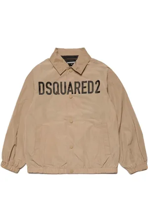 Dsquared2 Logo-print spread-collar jacket