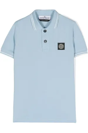 Stone Island Compass-motif cotton polo shirt