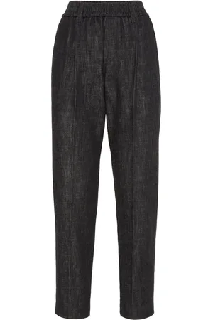 Brunello Cucinelli High-waisted tapered jeans