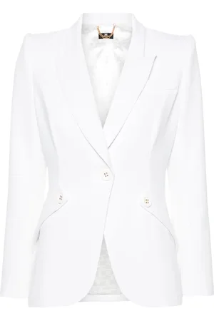 Elisabetta Franchi Single-breasted crepe blazer