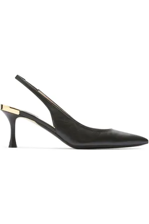 Nº21 Logo-plaque 60mm slingback pumps