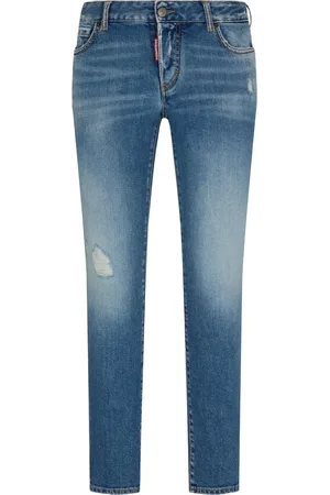 Dsquared2 Logo-patch cotton-blend tapered jeans