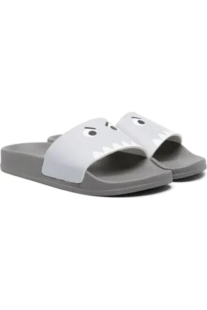 Stella McCartney Shark-print flat slides