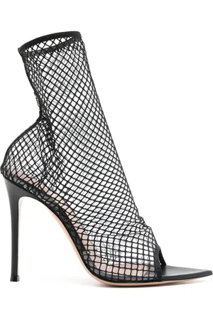 Gianvito Rossi Mesh-design pointed-toe boots